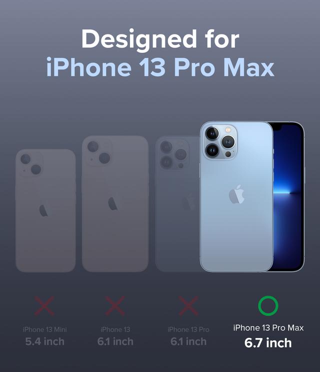 كفر آيفون مقاوم للصدمات - رمادي Ringke Cover for iPhone 13 Pro Max Case - SW1hZ2U6NjM0NzIy