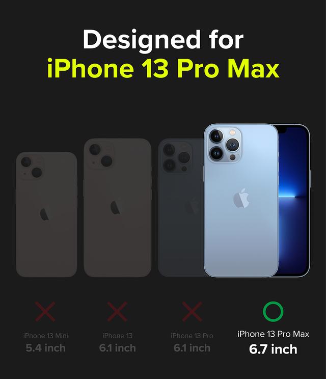 كفر موبايل مضاد للصدمات - iPhone 13 Pro Max - أسود مموه  Case Hard Fusion-X Ergonomic Transparent Shock Absorption - Ringke - SW1hZ2U6NjM0NzY5