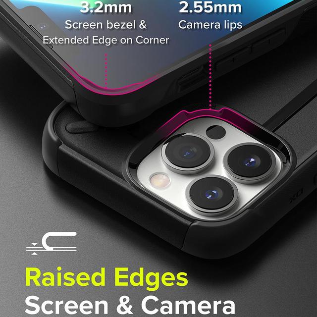 كفر آيفون بطبقة مضاعفة - اسود Ringke DX Compatible with Apple iPhone 13 Pro Case - SW1hZ2U6NjM0ODky