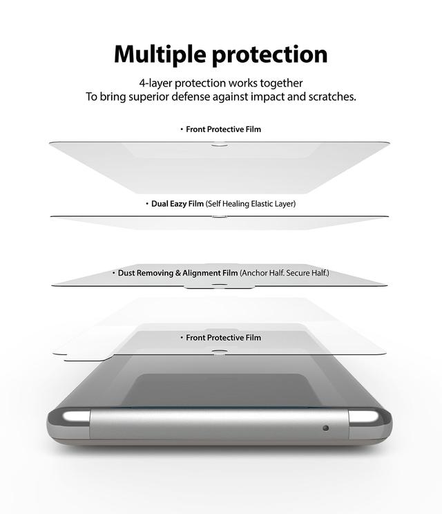 Ringke Dual Easy Film [2 Pack] Compatible with Google Pixel 6 Pro Screen Protector, Anti-Fingerprint, Anti-Glare Protective Film - SW1hZ2U6NjM0ODIy