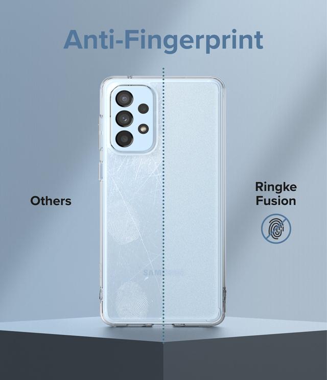 Ringke Fusion Compatible with Samsung Galaxy A73 5G (2022) Case, Anti-Fingerprint Frosted Hard Back Shockproof TPU Bumper Cover [ Designed Case For Samsung Galaxy A73 5G ]- Clear - SW1hZ2U6NjM1NTQz