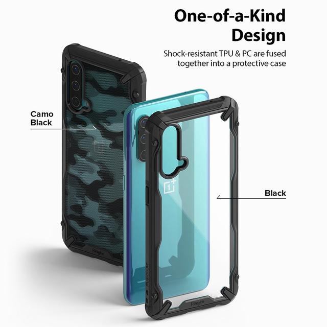 كفر لهاتف OnePlus Nord CE 5G مموة Fusion-X Design Shockproof Hard Back Rugged Bumper Cover - Ringke - SW1hZ2U6NjM2Mjgw