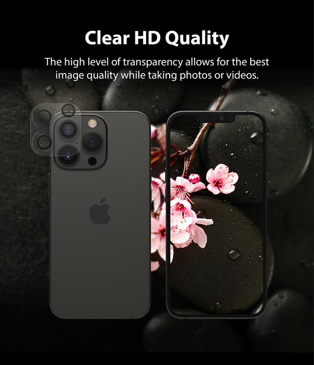 غطاء عدسة الكاميرا هاتف iPhone 13 Pro / iPhone 13 Pro Max حزمة 2في1 Invisible Defender Mini Tempered Glass Lens Protector - Ringke - SW1hZ2U6NjM2Mzk1