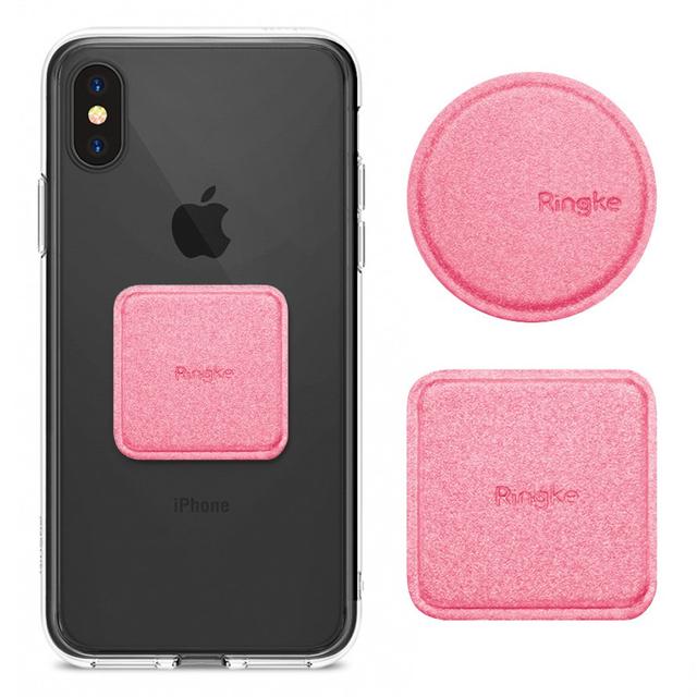 Ringke Magnetic Mount Replacement Metal Plate Kit 3M Adhesive Pads & Mats, Universally Compatible for Magnet Phone Car Holder Cradle - Pink - SW1hZ2U6NjM2NDQ0