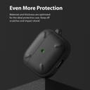Ringke Onyx Compatible with Apple AirPods 3 3rd Generation Heavy Duty TPU Cover Carrying Case Cover Skin for AirPods 3 Protective Shockproof Case Cover with Keychain Carabiner - [ Dark Green ] - SW1hZ2U6NjM2NjQ5
