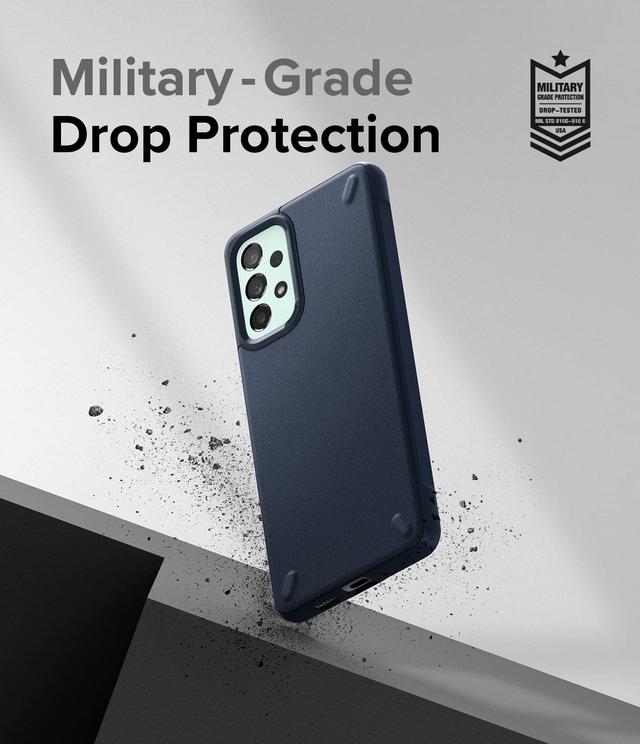 Ringke Onyx Compatible with Samsung Galaxy A73 5G (2022) Case, Shockproof Rugged Heavy Duty Non-Slip Flexible TPU Cover - [ Designed Case For Samsung Galaxy A73 5G ]- Navy - SW1hZ2U6NjM2ODg5