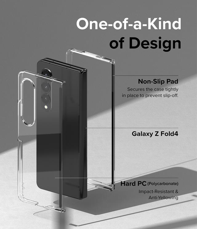 Ringke Slim Case Compatible with Samsung Z Fold 4 5G (2022) Ultra-thin Transparent Impact-Resistant and Durable Protective Cases for Galaxy Z Fold 4 Case Wireless Charging Compatible -Clear - SW1hZ2U6NjM3Njg3
