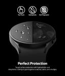 Ringke Tempered Glass Screen Protector (4 Pack) Compatible with Samsung Galaxy Watch 4 44mm Smartwatch 9H Hardness Anti Scratch Full Cover Protective Film - SW1hZ2U6NjM3ODUw