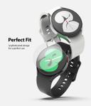 Ringke Tempered Glass Screen Protector (4 Pack) Compatible with Samsung Galaxy Watch 4 44mm Smartwatch 9H Hardness Anti Scratch Full Cover Protective Film - SW1hZ2U6NjM3ODU2