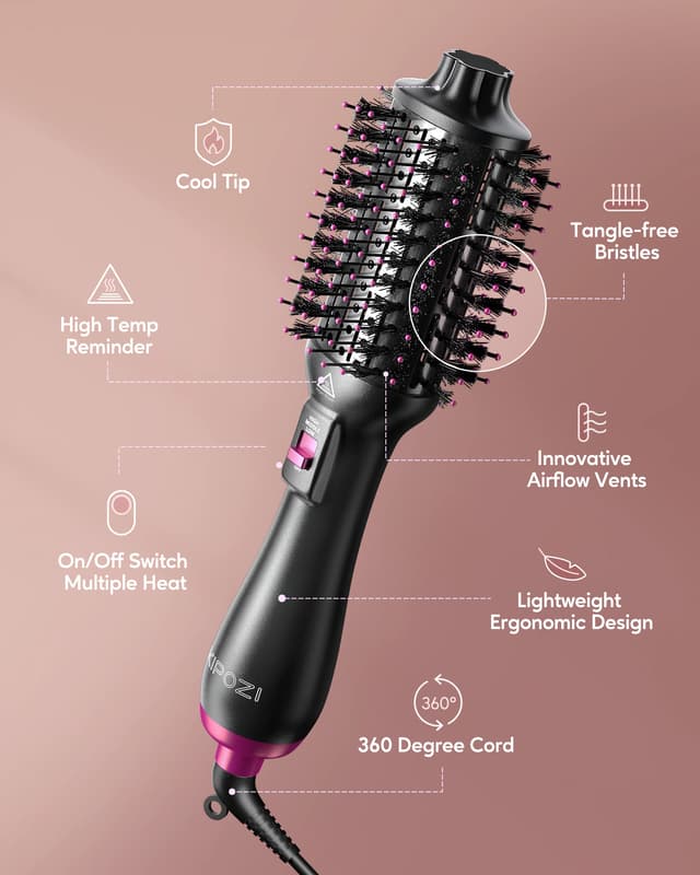 Kipozi 4 in 1 Hair Dryer & Volumizer 1000w