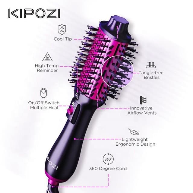 Kipozi 4 in 1 Hair Dryer & Volumizer 1000w