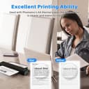 طابعة حرارية محمولة بالبلوتوث مع تطبيق ذكي Phomemo M08F Thermal Printer A4 Inkless