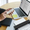 طابعة حرارية محمولة بالبلوتوث مع تطبيق ذكي Phomemo M08F Thermal Printer A4 Inkless