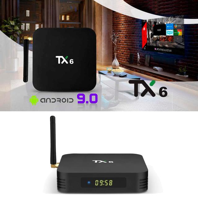 Wownect 4K Android TV Box [ 4GB DDR3 32GB EMMC ] H6 Quad-Core 2.4G WiFi Bluetooth 4K Ultra HD Smart TV Box With USB, SPDIF, LAN, HDMI, SD Card Ports [Supports Miracast] - SW1hZ2U6NjM3OTgx