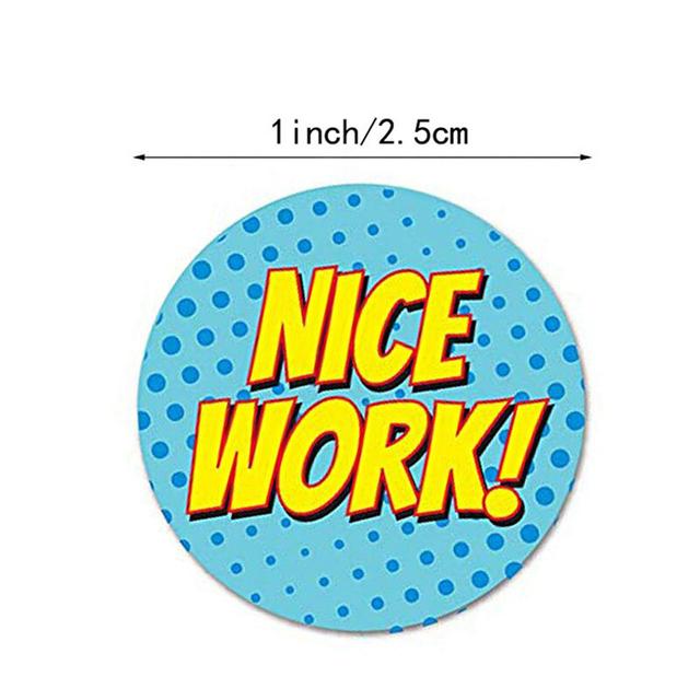 مجموعة ملصقات (ستيكرات) دائرية تشجيعية للأطفال 6 أشكال 500 قطعة Six Style Encouragement Stationery Stickers Round [1 inch][500 Pcs Labels] – Wownect - SW1hZ2U6NjM4MDUx