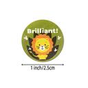 مجموعة ملصقات (ستيكرات) دائرية تشجيعية للأطفال 1000 قطعة Adorable Animal Encouragement Stationery Stickers Round [1 inch][1000 Pcs Labels] - Wownect - SW1hZ2U6NjM4MTIy