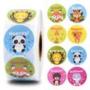 Wownect Adorable Animal Encouragement Stationary Stickers Round [1inch][1000 Pcs Labels] Labels For Envelope Seals, Packing Seals, cards, Gift Boxes, Shopping Bags, Bouquets, Cardboard Decoration - SW1hZ2U6NjM4MTE2