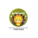 مجموعة ملصقات (ستيكرات) دائرية تشجيعية للأطفال 500 قطعة Adorable Animal Encouragement Stationery Stickers Round [1 inch][500 Pcs Labels] - Wownect - SW1hZ2U6NjM4MTM3