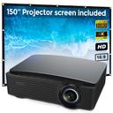 Wownect Android Projector With 150 Inch Projector Screen [ 550 ANSI Lumens ] WIFI 1080P 4K-Supported Home Theater Video Projector Compatible with TV Stick, Set Top Box, HDMI, USB, Laptop, Gaming - SW1hZ2U6NjM4MTQ2