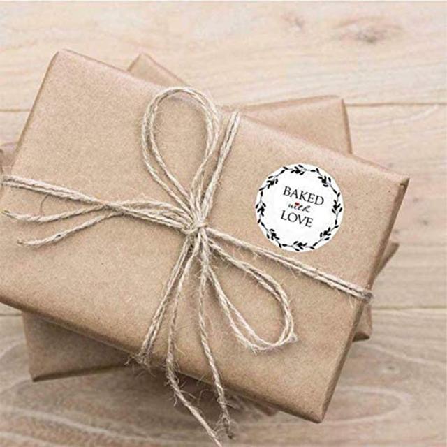 Wownect Baked with Love Sticker Round [1inch][1000 Stickers] Labels For Envelope Seals, Packing Seals, cards, Gift Boxes, Shopping Bags, Bouquets, Cardboard Decoration - SW1hZ2U6NjM4MTY4
