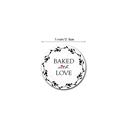 Wownect Baked with Love Sticker Round [1inch][500 Stickers] Labels For Envelope Seals, Packing Seals, cards, Gift Boxes, Shopping Bags, Bouquets, Cardboard Decoration - SW1hZ2U6NjM4MTc5