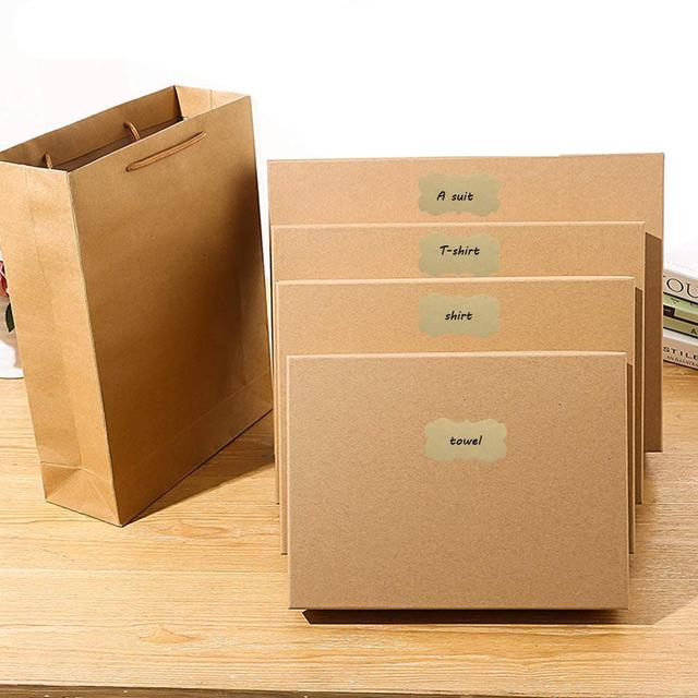 Wownect Brown Kraft Paper Labels Stickers Unique [2.3x1.5 Inch][300 Pcs Labels ] for Mason Jars, Glass, Cups, Containers, Kitchen, Laundry Room, Envelopes, Mailing Bags, Thank You Cards - SW1hZ2U6NjM4MzMy