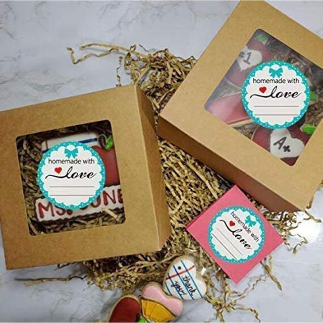 Wownect Homemade with Love Round [1inch][1000 Stickers] Labels For Envelope Seals, Packing Seals, cards, Gift Boxes, Shopping Bags, Bouquets, Cardboard Decoration - SW1hZ2U6NjM4Nzkw