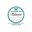Wownect Homemade with Love Round [1inch][1000 Stickers] Labels For Envelope Seals, Packing Seals, cards, Gift Boxes, Shopping Bags, Bouquets, Cardboard Decoration - SW1hZ2U6NjM4Nzky