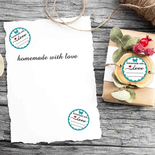 Wownect Homemade with Love Round [1inch][500 Stickers] Labels For Envelope Seals, Packing Seals, cards, Gift Boxes, Shopping Bags, Bouquets, Cardboard Decoration - SW1hZ2U6NjM4Nzk5