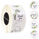 Wownect Leaf Design Thankyou Sticker Round [1inch][1000 Stickers] Labels For Envelope Seals, Packing Seals, cards, Gift Boxes, Shopping Bags, Bouquets, Cardboard Decoration - SW1hZ2U6NjM4ODEy