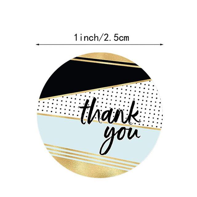 مجموعة ملصقات (ستيكرات) شكر دائرية ملونة 1000 قطعة Pattern Thankyou Sticker Round [1inch][1000 Stickers] - Wownect - SW1hZ2U6NjM5MDEy