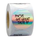 Wownect Rainbow Laser YOU'VE GOT GREAT TASTE Stationary Stickers Round [1inch][1000 Pcs Labels] Labels For Envelope Seals, Packing Seals, cards, Gift Boxes, Shopping Bags, Bouquets Decoration - SW1hZ2U6NjM5MTI4