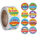 Wownect Rewards Encouragement Stationary Stickers Round [1inch][500 Pcs Labels] Labels For Envelope Seals, Packing Seals, cards, Gift Boxes, Shopping Bags, Bouquets, Cardboard Decoration - SW1hZ2U6NjM5MTc4