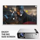 Wownect T6 Android Projector with 100 Inch Projector Screen [3500 Lumens] [Wireless Mobile Casting][WiFi Screen Mirroring] 1080P 4K-Supported Portable Projector Home Theater Outdoor Video Projector - SW1hZ2U6NjM5MjM5