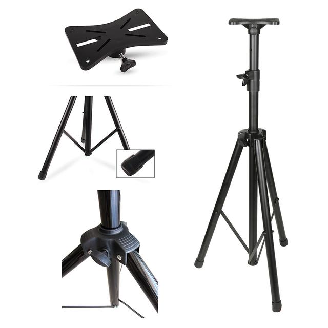 Wownect Universal Speaker Stand Mount Holder, Projector Tripod Stand [Adjustable Height from 40” to 71”] Multi-Functional Tripod Laptop Stand with Mounting Bracket & Rack Tray - SW1hZ2U6NjM5Mjg3