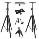 Wownect Universal Speaker Stand Mount Holder, Projector Tripod Stand [Adjustable Height from 40” to 71”] Multi-Functional Tripod Laptop Stand with Mounting Bracket & Rack Tray [ Pack of 2 ] - SW1hZ2U6NjM5Mjg1