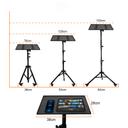 Wownect Universal Workstation Projector Tripod Stand with Wheels, Phone Holder [Adjustable Height upto 61” Tiltable 180 Degrees] Rolling Laptop Desk Tripod For Stage, Studio, DJ Equipment [Pack of 2] - SW1hZ2U6NjM5MzE3