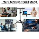 Wownect Universal Workstation Projector Tripod Stand with Wheels, Phone Holder [Adjustable Height upto 61” Tiltable 180 Degrees] Rolling Laptop Desk Tripod For Stage, Studio, DJ Equipment [Pack of 2] - SW1hZ2U6NjM5MzI1