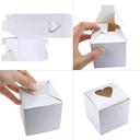 علب كرتون مقوى أبيض شكل قلب للمخبوزات 20 قطعة White Cardboard Gift Boxes Kraft Paper Boxes with Heart Shape [Pack of 20] - Wownect - SW1hZ2U6NjM5MzUx