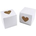 علب كرتون مقوى أبيض شكل قلب للمخبوزات 20 قطعة White Cardboard Gift Boxes Kraft Paper Boxes with Heart Shape [Pack of 20] - Wownect - SW1hZ2U6NjM5MzU1