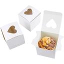 علب كرتون مقوى أبيض شكل قلب للمخبوزات 20 قطعة White Cardboard Gift Boxes Kraft Paper Boxes with Heart Shape [Pack of 20] - Wownect - SW1hZ2U6NjM5MzU3