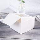 Wownect White Cardboard Gift Boxes Kraft Paper Boxes with Unique Shape [4x4x2.5 Inch][Pack of 20] Cake Box For Kids Muffins Cookies Party Favor Treats and Jewelry Packaging - SW1hZ2U6NjM5MzY2