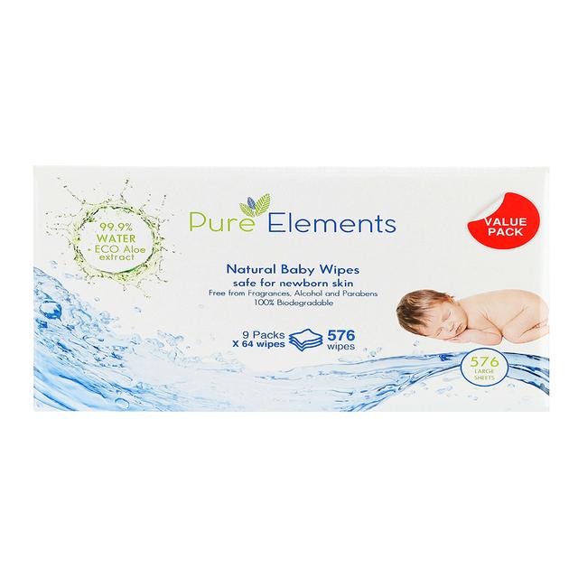 مناديل معطرة للاطفال بيور ايليمنتس 1152 منديل pure elements aloe natural baby wipes 1152 wipes - SW1hZ2U6NjU0MTc4