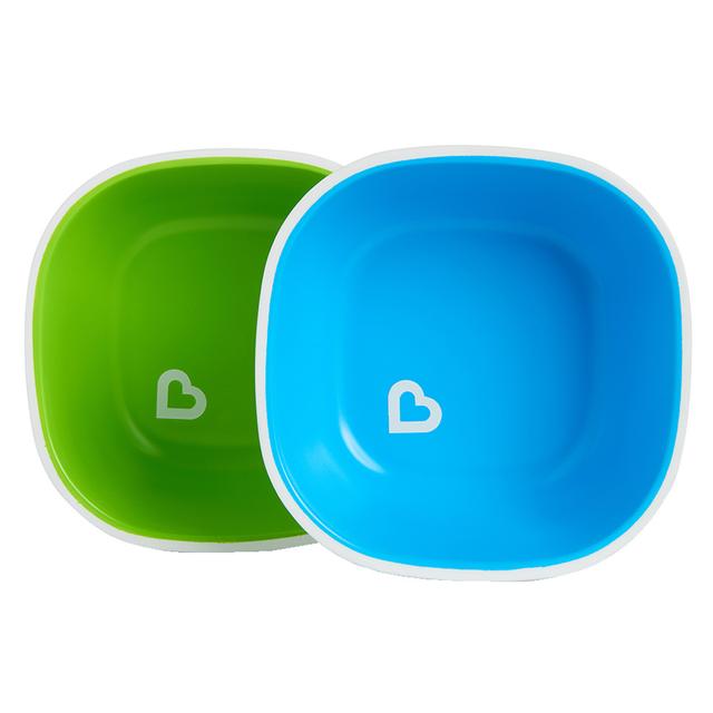 وعاء طعام سبلاش للأطفال 2 قطعة أخضر و أزرق Splash Bowls 2 Pack- Blue & Green -  Munchkin - SW1hZ2U6NjYwOTkz