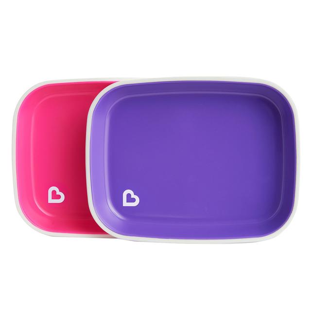 Munchkin - Splash Plates 2 Pack - Pink & Purple - SW1hZ2U6NjYxMDE2
