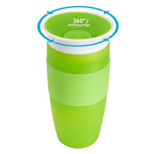 كوب شرب للأطفال الصغار 14 أونصة أخضر مونشكين Miracle 360 Sippy Cup 10oz – Green Miracle 360 Sippy Cup 14oz- Green - Munchkin - SW1hZ2U6NjU5NDMy