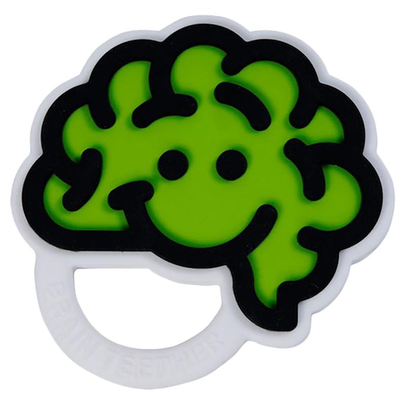 عضاضة اطفال (عضاضة اسنان) سيليكون - أخضر Brain Teether - Fat Brain Toys