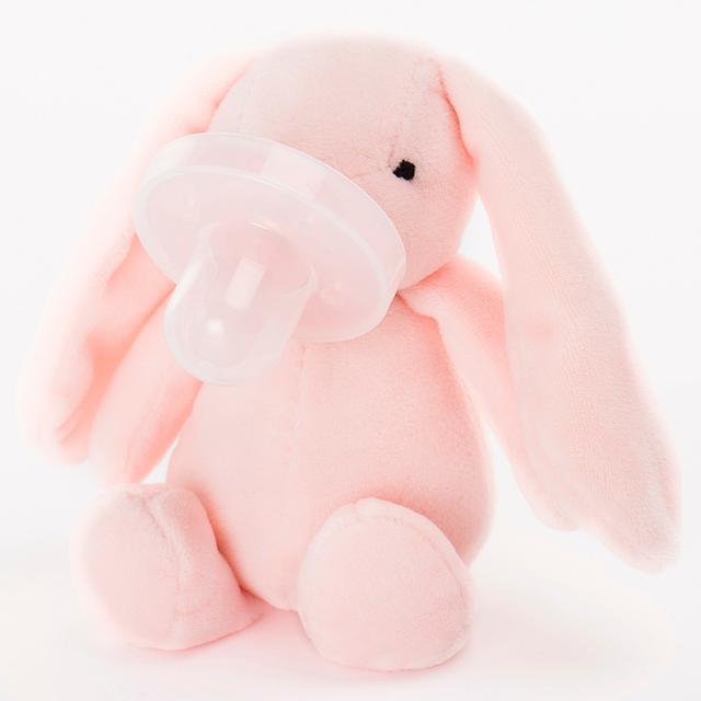Minikoioi - Plush Toy With Soother - Sleep Buddy Pink Bunny - SW1hZ2U6NjUyNzg4