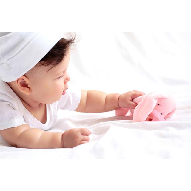 لهاية اطفال مع دمية - أرنب زهري Plush Toy With Soother  Sleep Buddy - Minikoioi - SW1hZ2U6NjUyNzk4