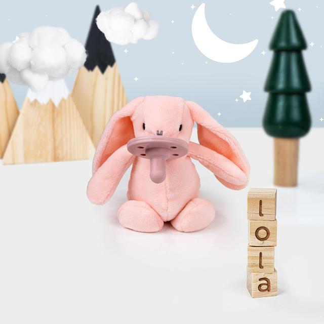 لهاية اطفال مع دمية - أرنب زهري Plush Toy With Soother  Sleep Buddy - Minikoioi - SW1hZ2U6NjUyODAy